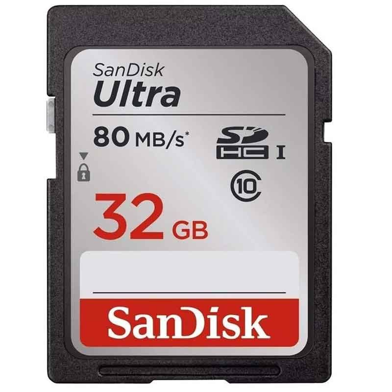 Tarjeta SD 32GB Sandisk Ultra Clase 10 80 MB/s SDSDUNC-032G-GN6IN 
