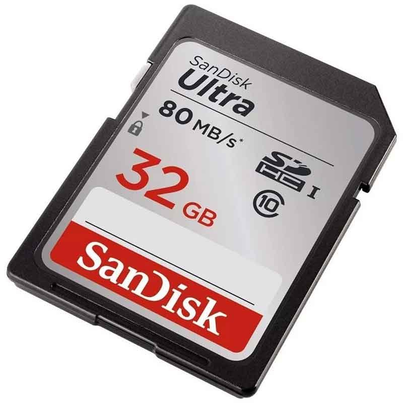 Tarjeta SD 32GB Sandisk Ultra Clase 10 80 MB/s SDSDUNC-032G-GN6IN 