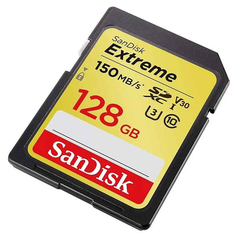 Tarjeta SD 128GB SANDISK Extreme Graba 4K SDSDXV5-128G-GNCIN 