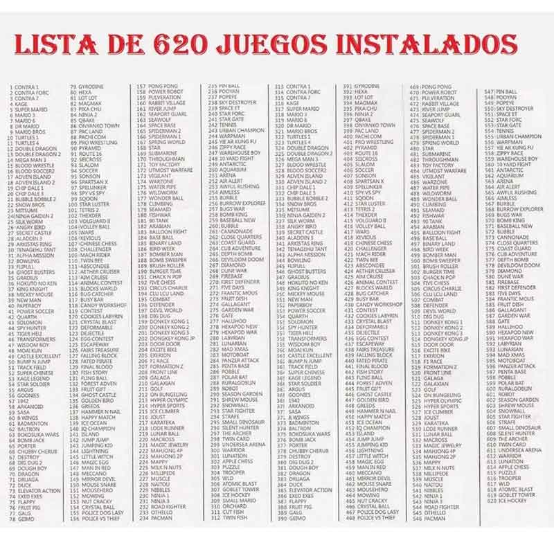 Consola Mini NES Retro 620 Juegos Clasicos 2 Mandos 