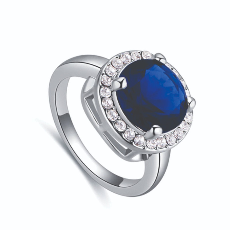 Anillo Elegant Blue Kelwin Crystals