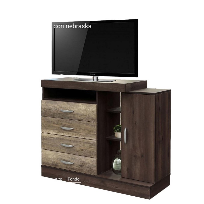 Comoda Modelo Bono - Chocolate con Nogal - Kessa