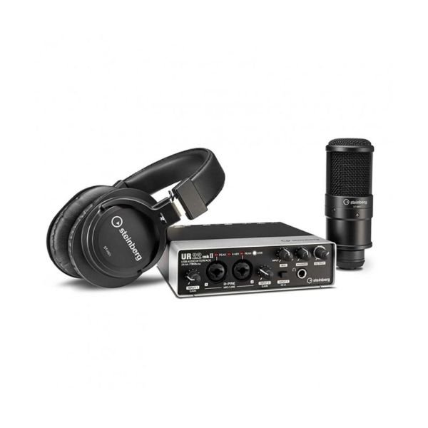 Interfaz de audio STEINBERG CUR22MKIIRPACK Incluye Microfono y Auriculares de estudiio