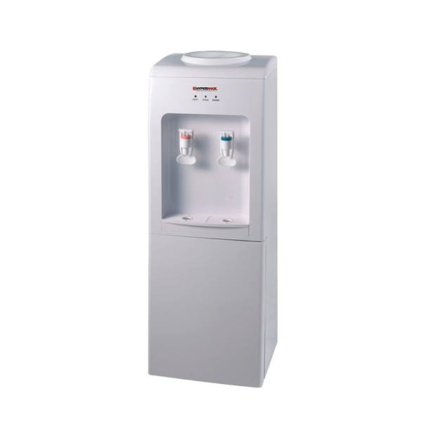 Despachador de agua Hypermark de piso con 2 llaves de agua fría y caliente color blanco modelo HM0034W