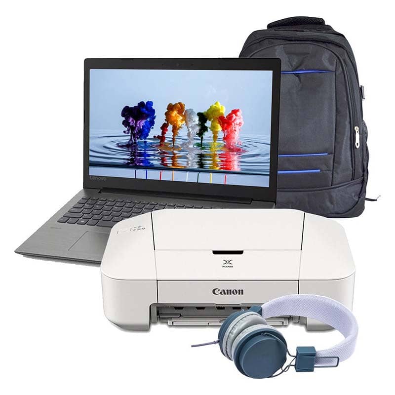 Laptop Lenovo V130-15Igm Intel Hdd 500Gb Ram 4Gb Dvd 15.6+Impresora +Mochila+Diadema /gris