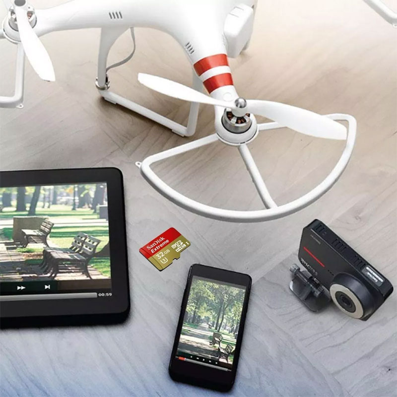 Memoria Micro SD 64GB SANDISK Graba 4k Full Hd Go Pro Dron