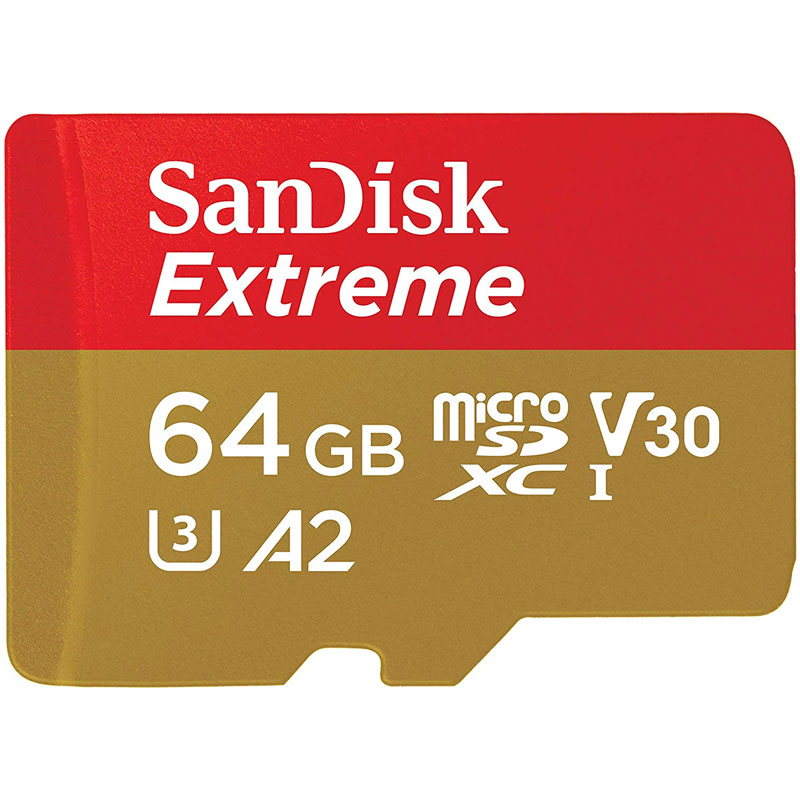 Memoria Micro SD 64GB SANDISK Graba 4k Full Hd Go Pro Dron