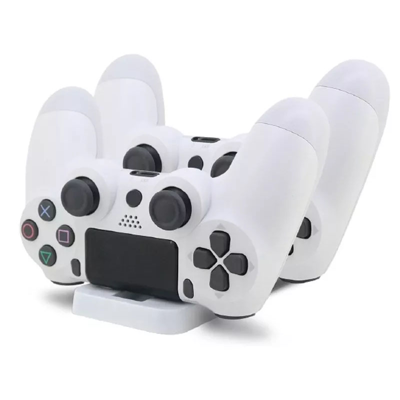 Ps4 Cargador Dual Controles + Funda Profesional  Azul claro Camuflaje