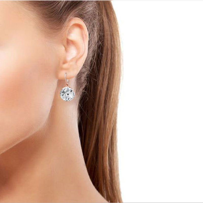 Aretes Colgantes SWAROVSKI CRYSTALS RIVOLI  blanco