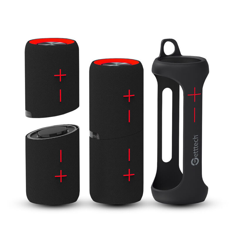 Bocina Getttech Harmony, Bluetooth, Usb Ngr/rojo(Gbh-31505R)