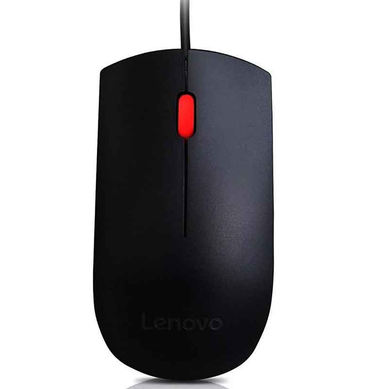 Mouse Optico Lenovo Essential Alambrico USB Negro 4Y50R20863