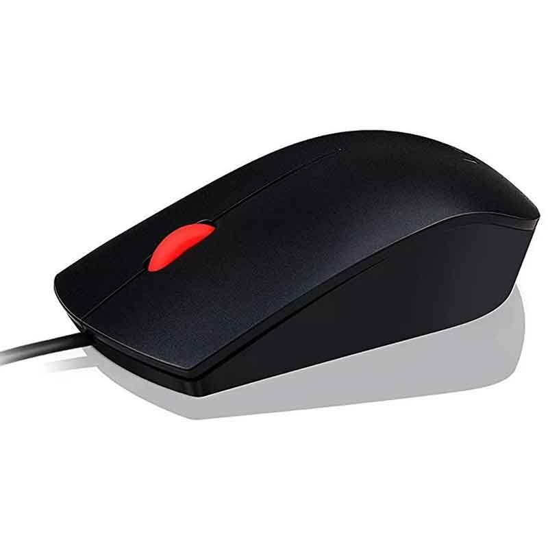 Mouse Optico Lenovo Essential Alambrico USB Negro 4Y50R20863