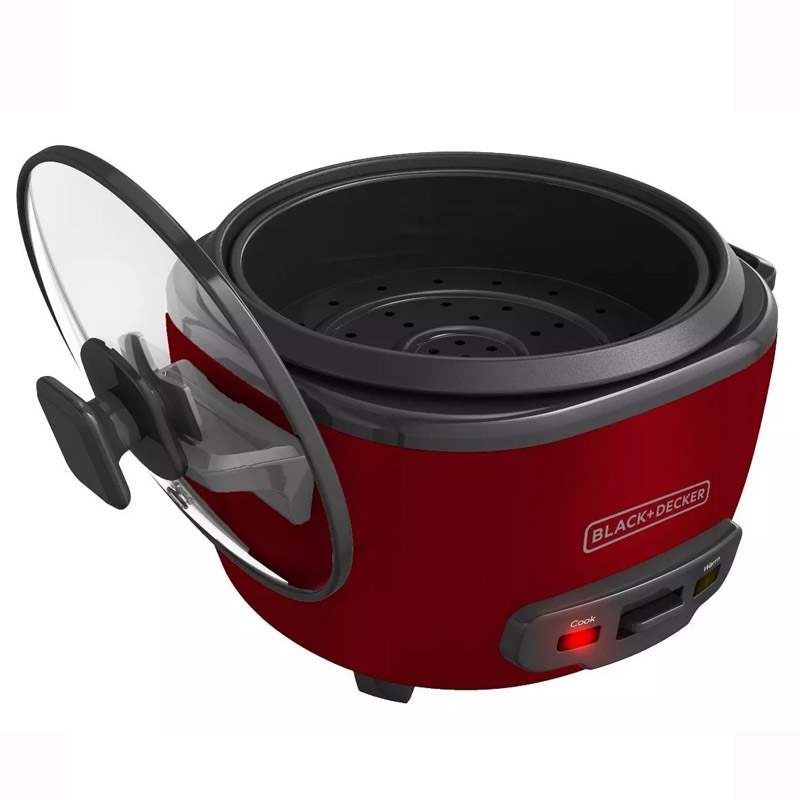 Olla Vaporera Arrocera Black&decker Electrica 14 Tazas 3 Lts Roja