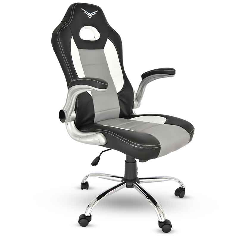 Sillas Gamer Naceb Pc Reclinable Ajustable Ergonomica Pilot Gris