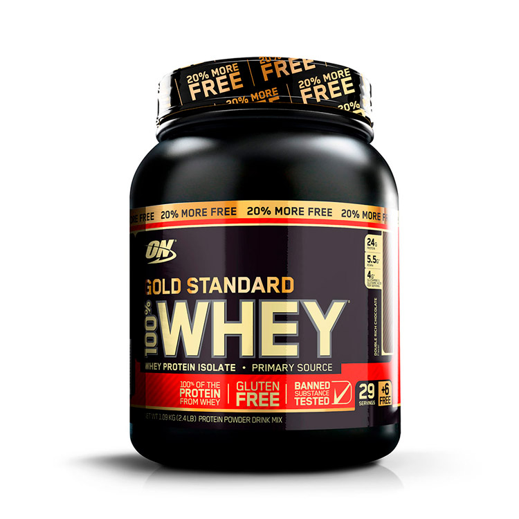 Proteína Gold Standard Whey Sabor Doble Chocolate 2.4Lb