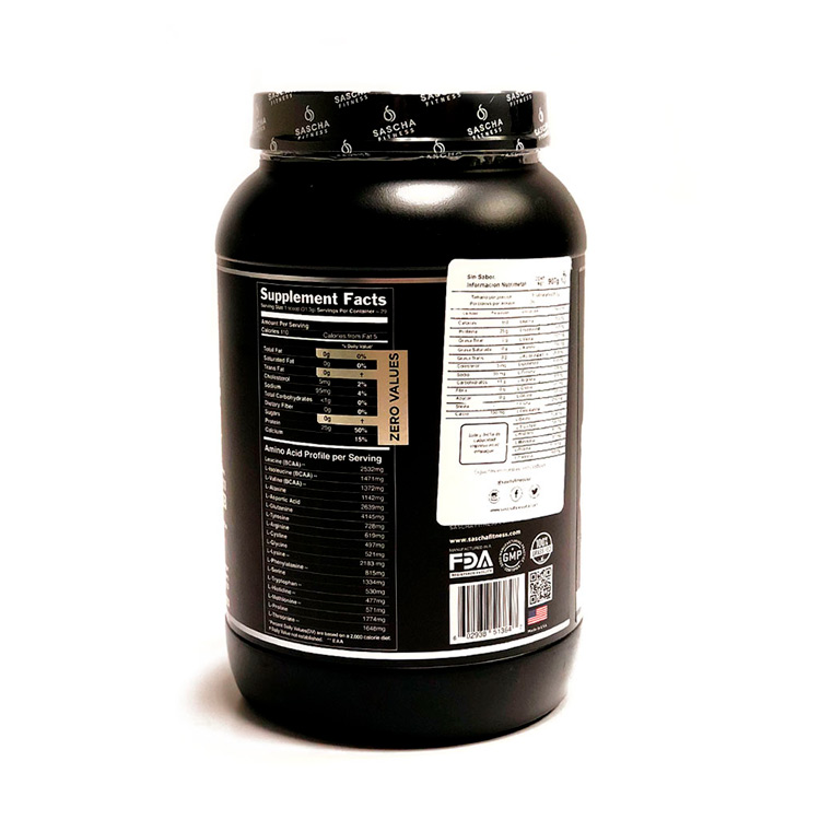 Proteína Isolate Sascha Fitness Sin Sabor