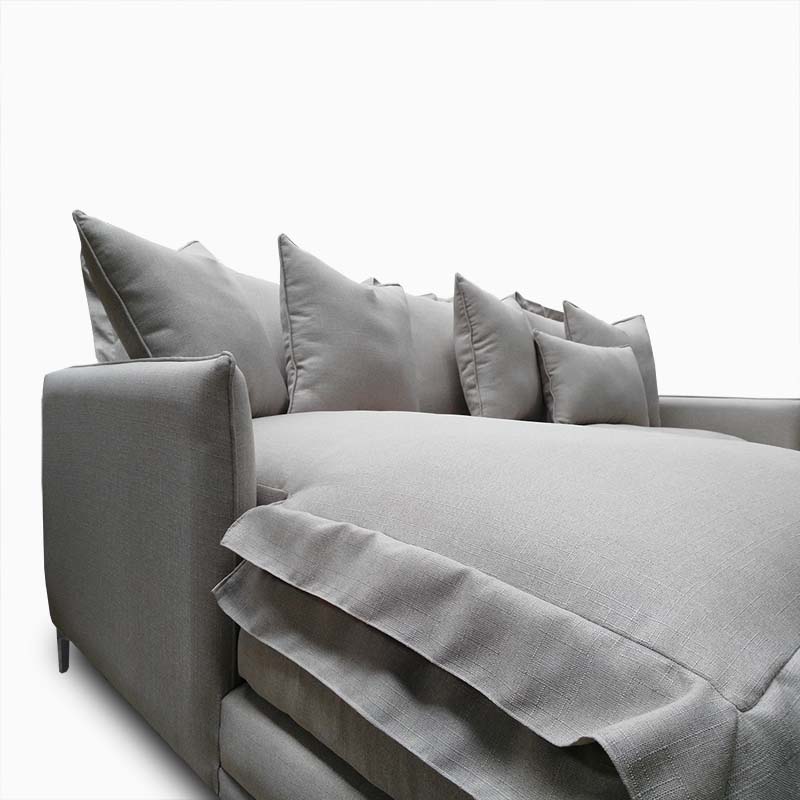 Sala Nube Chaise Izquierdo Lino Marmol MADERIAN // ENTREGA A CDMX Y ZONA METROPOLITANA.