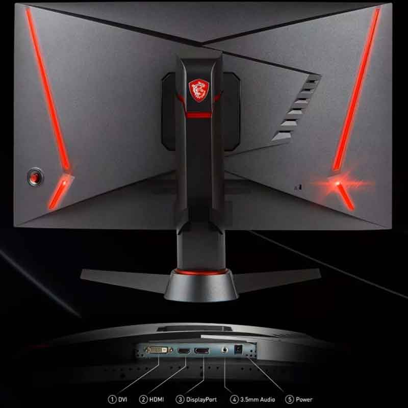 Monitor Curvo Gamer MSI OPTIX MAG24C 24 DisplayPort DVI HDMI 