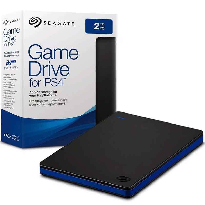 Disco Duro Externo 2TB SEAGATE Game Drive PS4 USB 3.0  STGD2000400 Negro