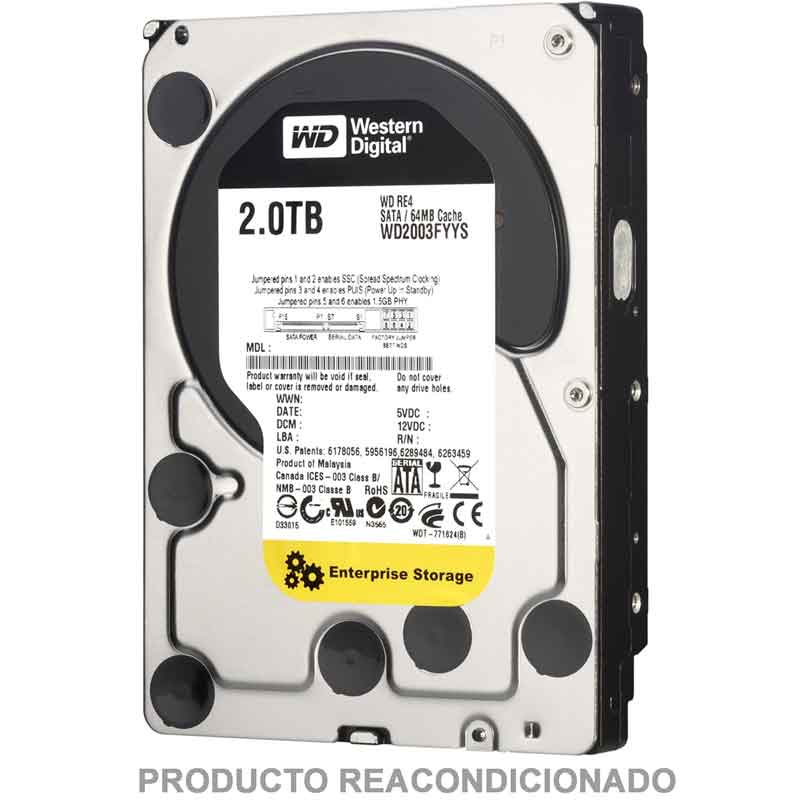 Disco Duro Interno 2TB Western Digital Enterprise 7200RPM 3.5 SATA III WD2000F9YZ RF 
