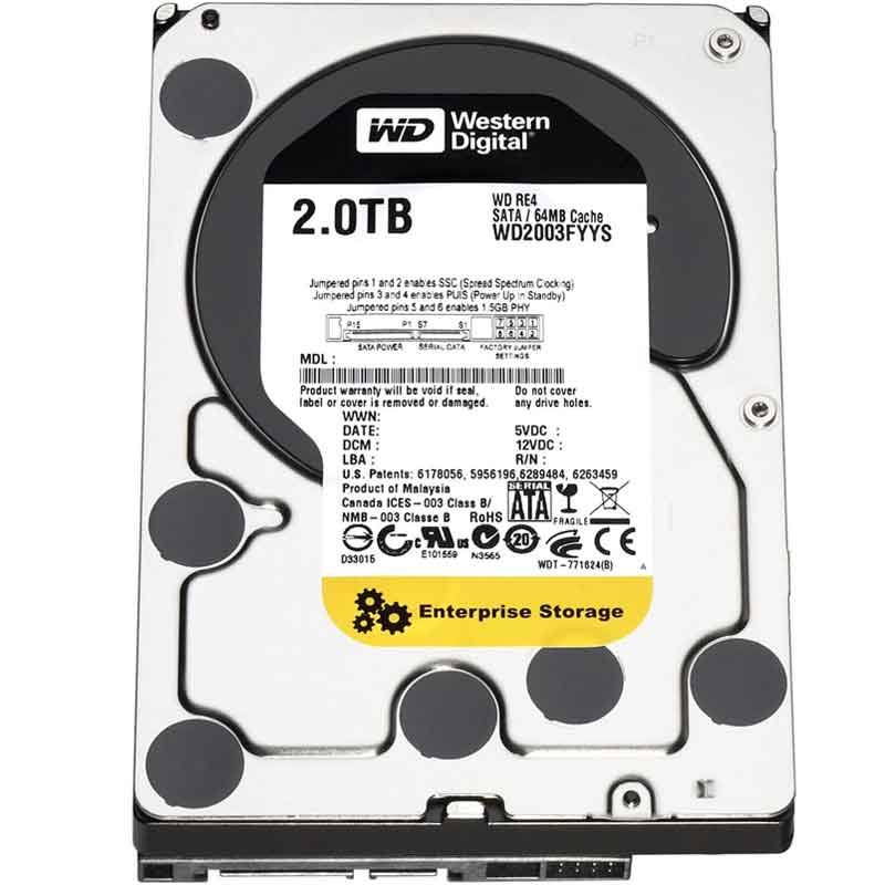 Disco Duro Interno 2TB Western Digital Enterprise 7200RPM 3.5 SATA III WD2000F9YZ RF 