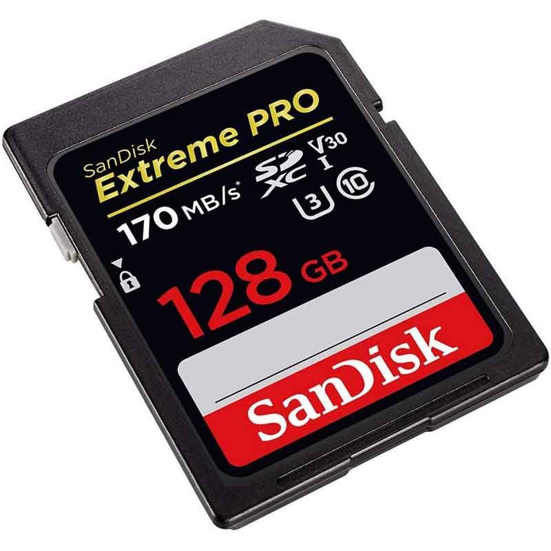 Tarjeta SD 128G Sandisk Extreme PRO Clase 10 U3 V30  170 MB/s SDSDXXY-128G-GN4IN 