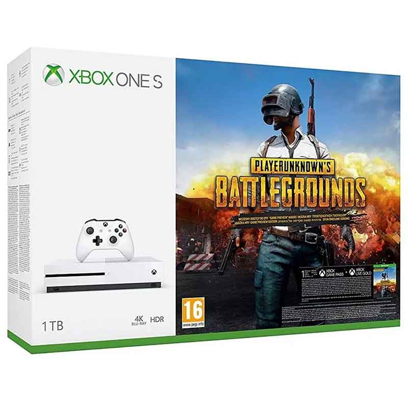 Consola XBOX ONE S MICROSOFT Bundle PUBG + 1 Control 4N6-00001