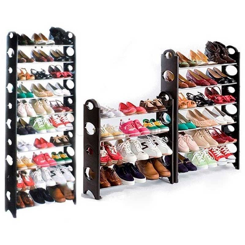 Zapatera 30 Pares Organizador 10 Niveles Facil Armado Practico Rack Zapatos