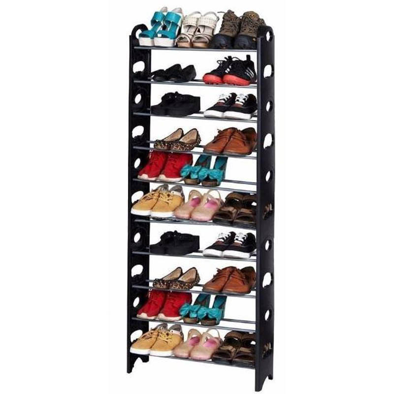 Zapatera 30 Pares Organizador 10 Niveles Facil Armado Practico Rack Zapatos