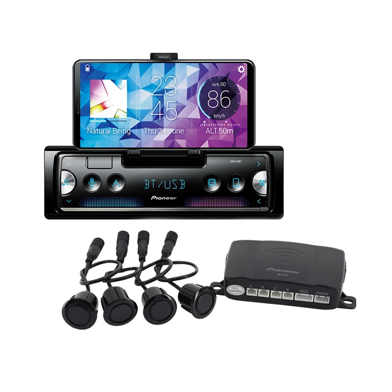 Autoestéreo Pioneer SXT-C10PS con 4 Sensores Ultrasónicos