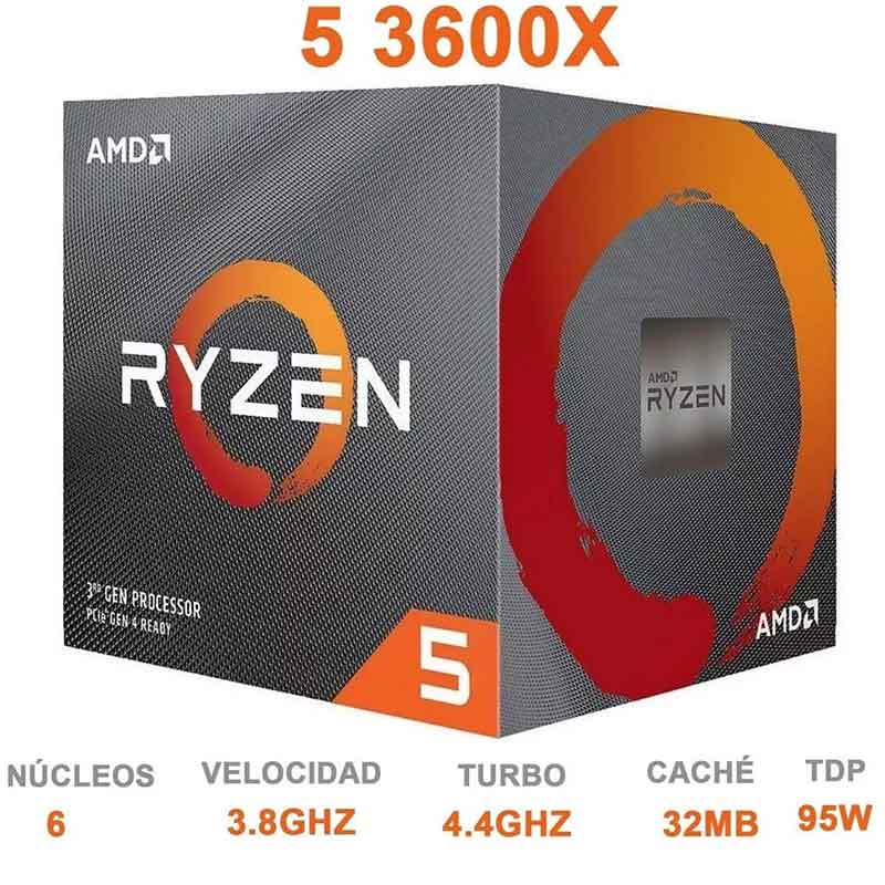Procesador AMD RYZEN 5 3600X 3.8 Ghz 6 Core AM4 