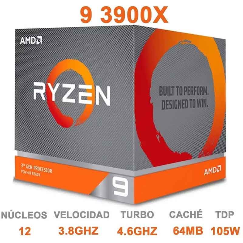 Procesador AMD RYZEN 9 3900X 3.8 Ghz 12 Core AM4 