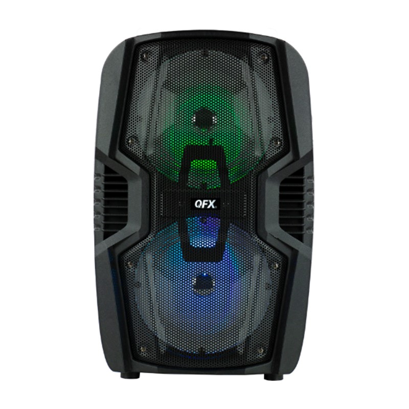 Bocina QFX PBX-266 Recargable 2x6.5 Pulgadas Bluetooth Auxiliar