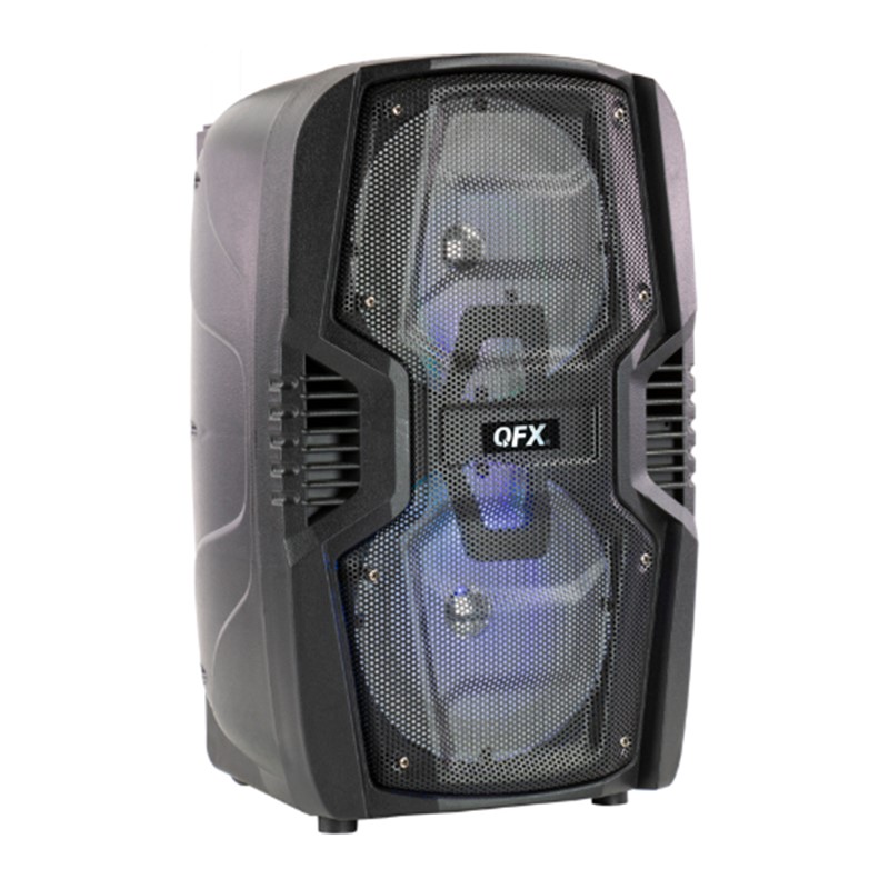 Bocina QFX PBX-266 Recargable 2x6.5 Pulgadas Bluetooth Auxiliar