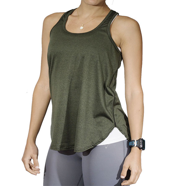 PLAYERA SIN MANGAS COLOR VERDE