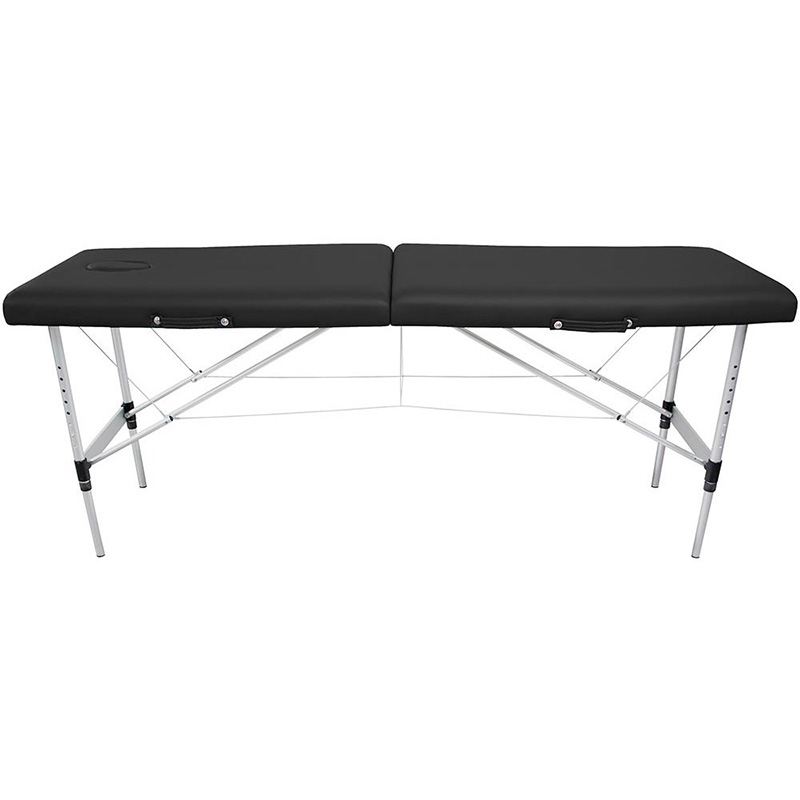 Cama De Masaje Plegable Camilla Spa Fisioterapia Ajustable 110 kg Base Aacero Negra Nanofort