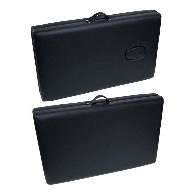 Cama De Masaje Plegable Camilla Spa Fisioterapia Ajustable 110 kg Base Aacero Negra Nanofort