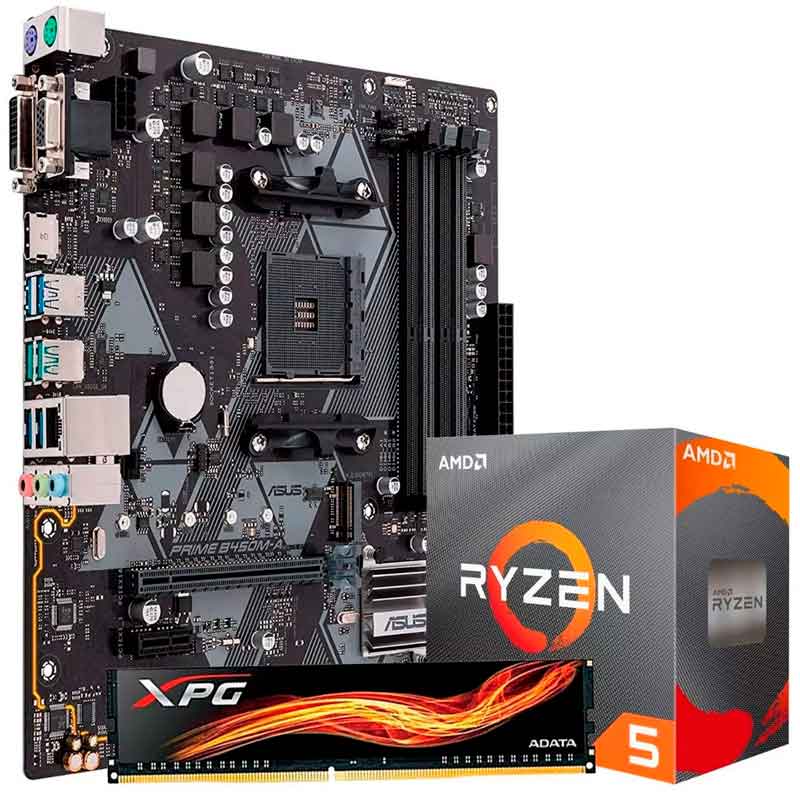 Kit Actualizacion Gamer ASUS AMD RYZEN 5 3600 8GB  PRIME B450M 
