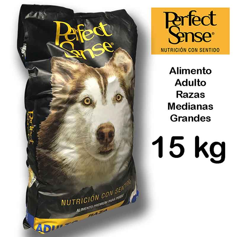 Alimento Para Perro Premium Perfect Sense Adulto Raza Mediana A Grande 15 Kilos Bulto