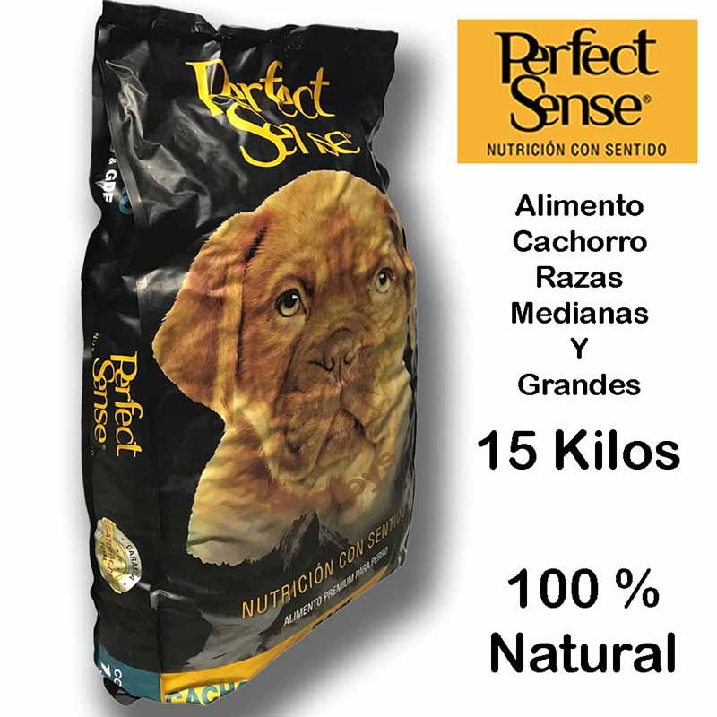Alimento Perro Premium Perfect Sense Cachorro Raza Mediana A Grande 15 Kilos