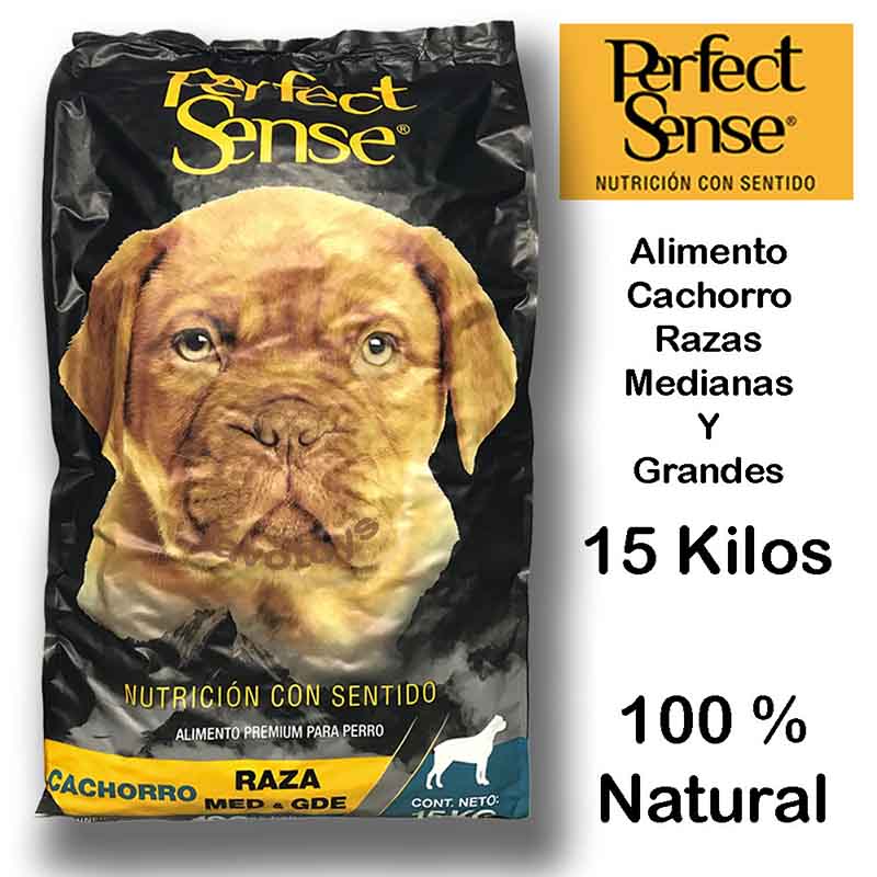 Alimento Perro Premium Perfect Sense Cachorro Raza Mediana A Grande 15 Kilos