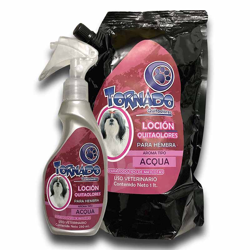 Paquete Perfume Para Perro Aroma Acqua Para Hembra 1 Litro Mas 250 Ml