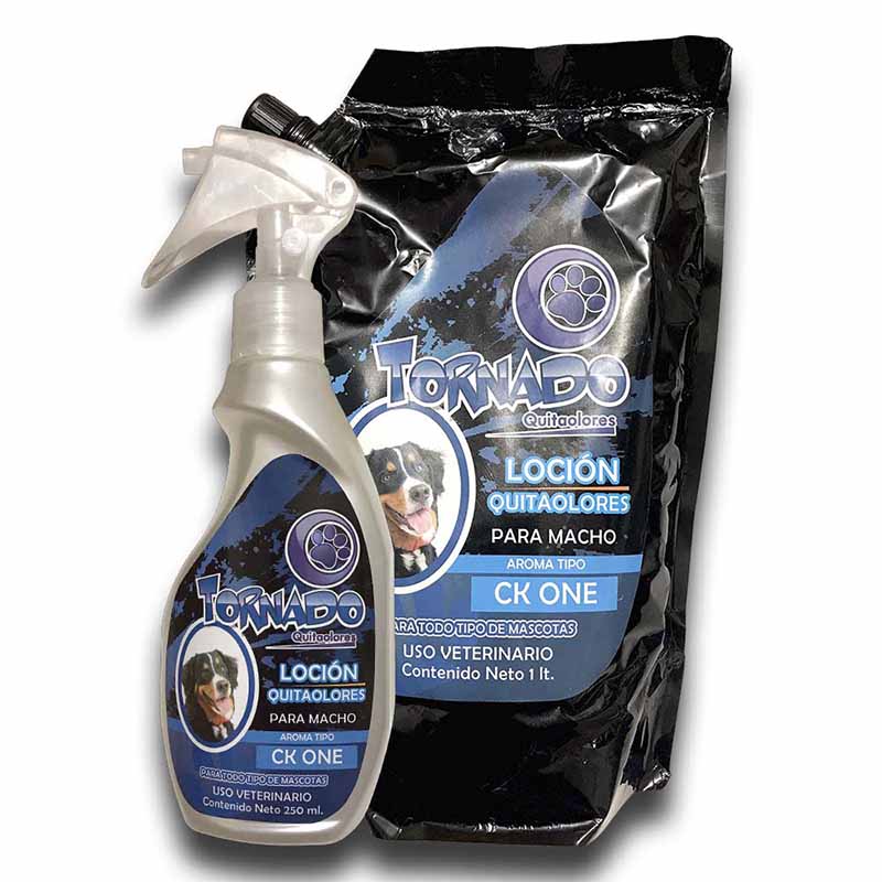 Paquete Perfume Para Perro Aroma Ck One Para Macho 1 Litro Mas 250 Ml