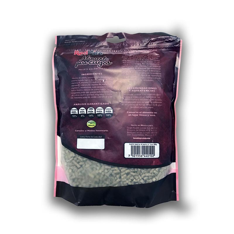 Alimento Para Cuyos Cobayas Conejillo De Indias Cuys 850 g X 3 Pz