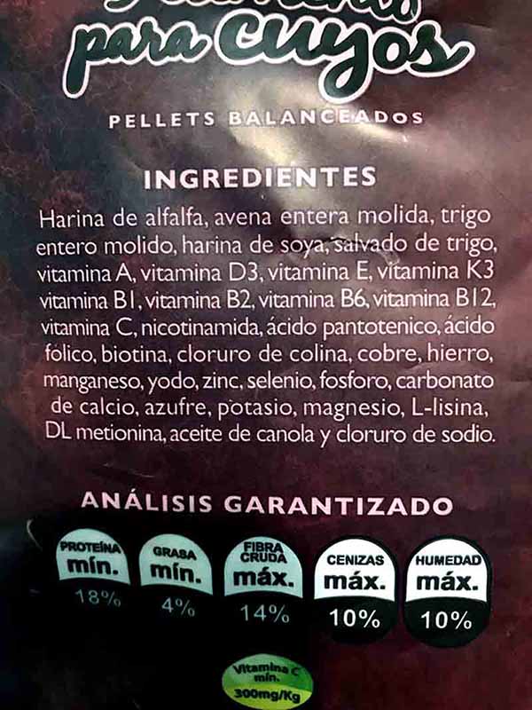 Alimento Para Cuyos Cobayas Conejillo De Indias Cuys 850 g X 3 Pz
