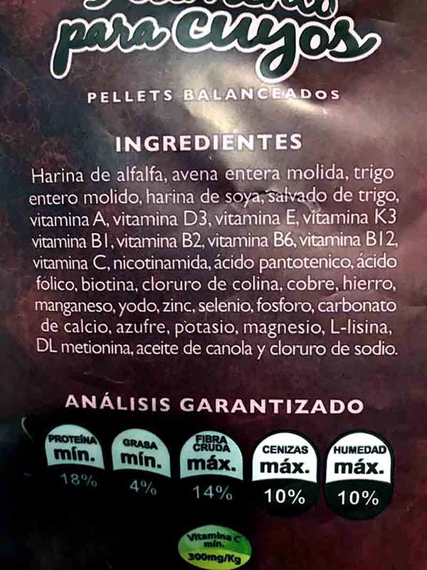 Alimento Para Cuyos Cobayas Conejillo De Indias Cuys 850 g