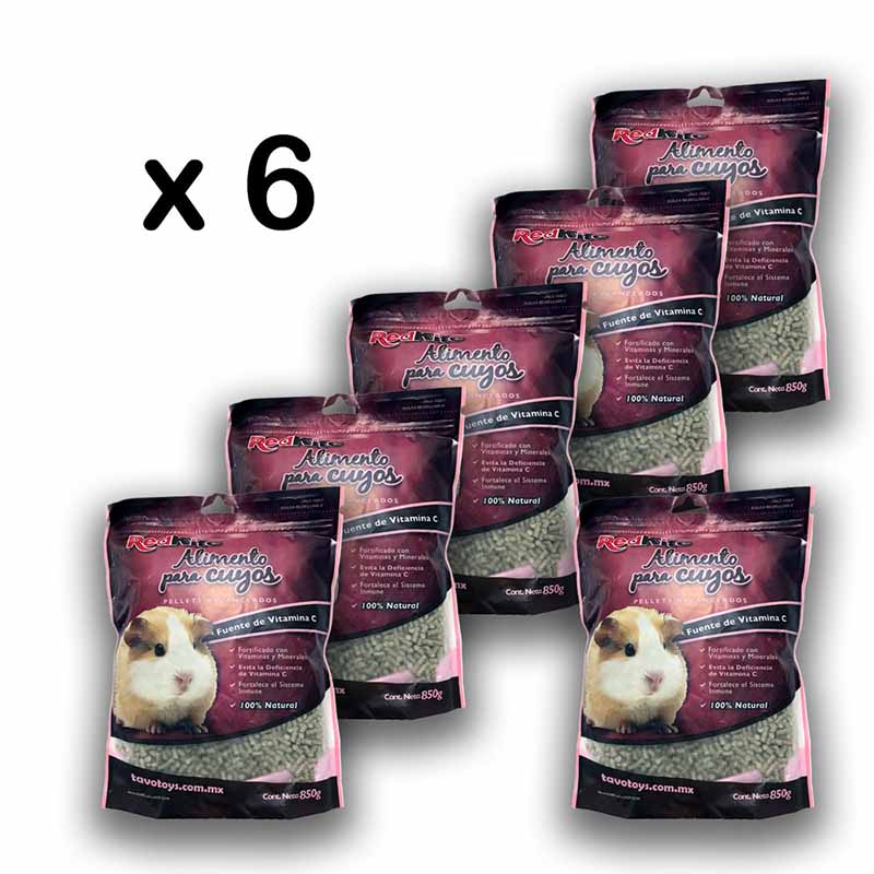 Alimento Para Cuyos Cobayas Conejillo De Indias Cuys 850 G X 6 Pz