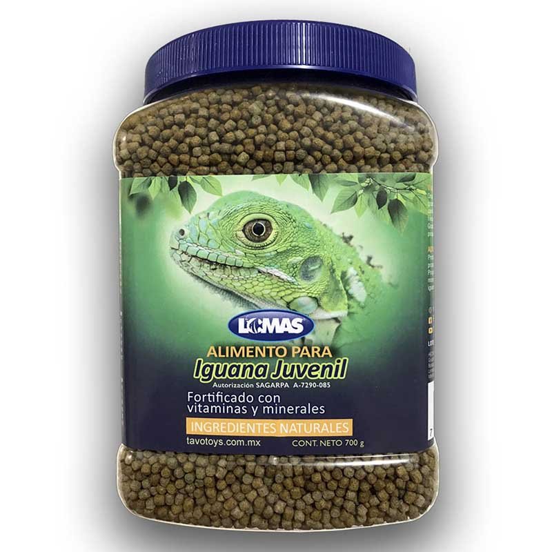 Alimento Para Iguana Verde Juvenil Sabor Platano 700 g X 3 Pz