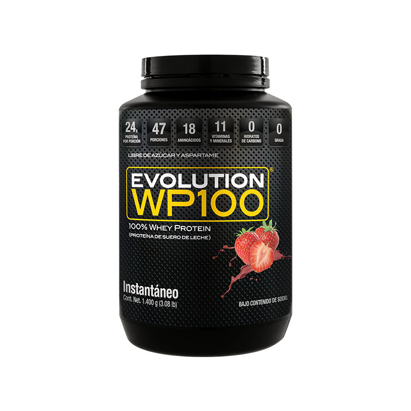 Evolution WP100 proteína de suero de leche fresa 1400 g