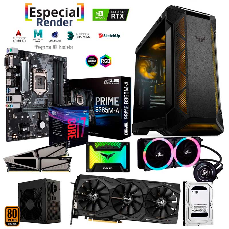 Pc Gamer Xtreme Intel Core I7 9700 Ram 16Gb Unidad Ssd 250Gb Disco 1tb Nvidia Gtx 2060 